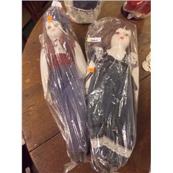 COLLECTOR'S CERAMIC DOLLS - 2 TTL  - BOTH 17" - IN SEPARATE BAGS