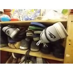 SHELF LOT OF SHOES - NIKEM SKETCHERS - ASSORTED SIZE 9