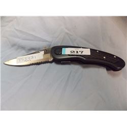 FOLDING KNIFE WITH BELT CLIP - T53721 - SILVER