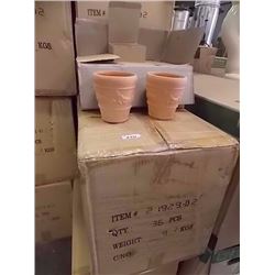 CASE OF CLAY PLANT POTS