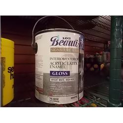 PAINT = 3.64L - WHITE GLOSS ACRYLIC LATEX