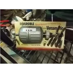 VINTAGE REVERSABLE DRILL - FITS ANY POWER DRILL SUPREME  VERSAMATIC - BUILT TO RECIEV 1/2" CHUCK FOR
