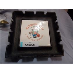 VINTAGE CAST IRON ASHTRY - "KLONDIKE DAYS"