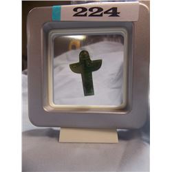 JADE - HAND CRAFTED FIRST NATIONS TOTEM POLE - 2" TALL