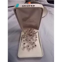 VINTAGE EARRINGS - RHINESTONES SET IN 925 STERLING SILVER