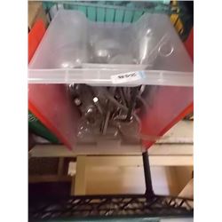 TOTE OF KITCHEN UTENSILS - LADDLES AND MORE