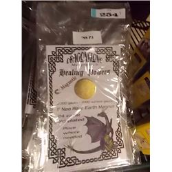 DRAGON STONE HEALING POWERS - 1" NEO RARE EARTH MAGNET - 24K GOLD PLATED