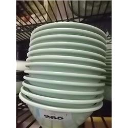 NEW ~ 12 GREEN RESTRAUNT BOWLS - BY MISTRAL- MANUFACTURERS OF HEAVY DUTY & MALAMINE DINNERWARE - VIS