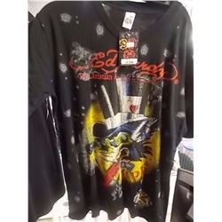 T-SHIRT - ED HARDY - WITH COLORED JEMS ATTACHED - "ED HARDY BY CHRISTIAN AUDIGER" - WOLF WITH LONG T