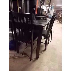 BLACK TABLE  - 4 PC AND 3 CHAIRS
