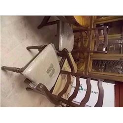 NEW UPHOLSTERD DINING CHAIRS - 4 TTL LADDER BACK