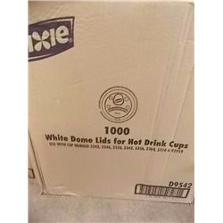 CASE OF DOME LIDS FOR HOT BEVERAGE CUPS - WHITE