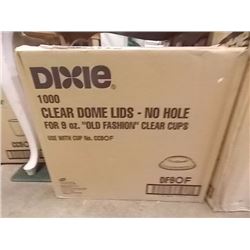 CASE OF DOME LIDS FOR HOT BEVERAGE CUPS - TRANSPARENT