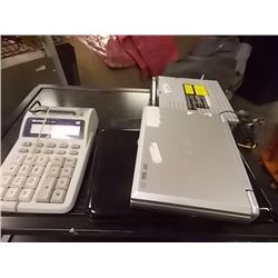 SHARP CALCULATOR &  2 MOVIE PLAYERS & CAR STEREO
