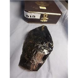 VINTAGE OBSIDIAN CARVED SPEAR HEAD - EXTRA LARGE 4 LONG