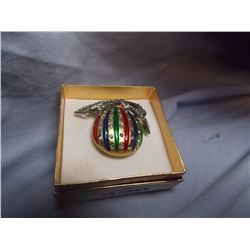 BROACH - CHRISTMAS BALL & BOW - SOLD ON CHOICE