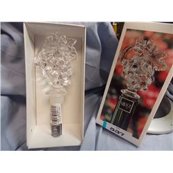 WINE STOPPER- "MIKASA" AUSTRIA LEAD CRYSTAL - NEW IN BOX