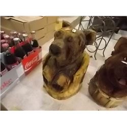 UNIQUE CHAINSAW CARVING - BEAR IN STUMP