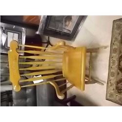 VINTAGE CARVED BACK ROCKING CHAIR