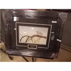 FRAMED PRINT - FALLEN WILLOW - SNOWY OWL - ROBERT BATEMAN - ESTIMATED GALLERY PRICE $
