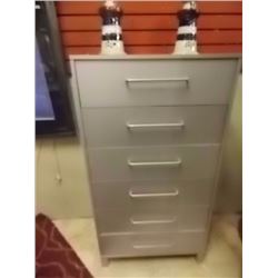 NEW HIGH BOY DRESSER - 6 DRAWER - GREY
