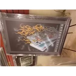 FRAMED PRINT - BURNING BLACK JACK - MICHAEL GODARD - ESTIMATED GALLERY PRICE $