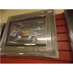 FRAMED PRINT "CYCLONE RACER - APPROX. GALLERY VALUE $150