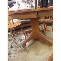 ANTIQUE KITCHEN TABLE - 42" DIA  X 30" TALL