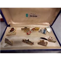 ASSORED VINTAGE PINS - TELCOME - SAFEWAY - BANFF - VANCOUVER AND MORE