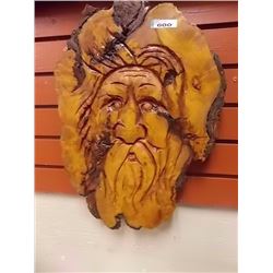 UNIQUE  BURL - HAND CRAFTED CHAIN SAW CARVING - TREE SPIRIT