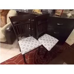 NEW DINING CHAIRS - ESPRESSO FINISH - 4 X BID