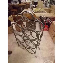 WROUGHT IRON WINE BOTTLE HOLDER