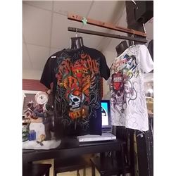 T-SHIRT - VANTAGE ELEMENT - CHINESE MAN WITH CROWN EAGLE WITH LASSOO IN LEFT HAND - GOLD CHINESE LET