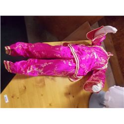 ORIENTAL CHILDS OUTFIT - PINK WITH GOLD