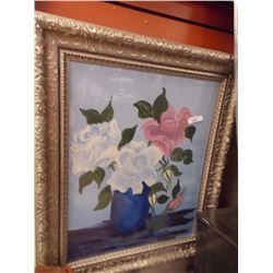 FRAMED PICTURE - FLOWERS - G.T. BRYCE '04