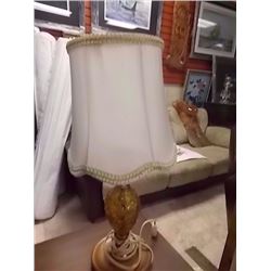 RETRO AMBER GLASS TABLE LAMP
