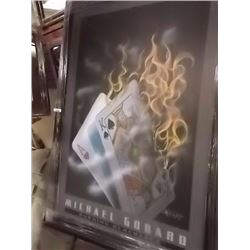 FRAMED PRINT - BURNING BLACK JACK - MICHAEL GODARD - ESTIMATED GALLERY PRICE $