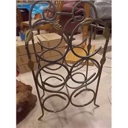 WROUGHT IRON WINE BOTTLE HOLDER