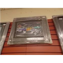 FRAMED PRINT "CYCLONE RACER - APPROX. GALLERY VALUE $150