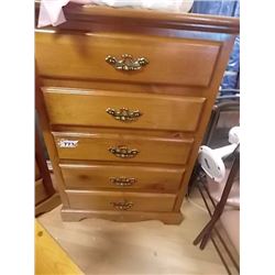 PINE 5 DRAWER HIGH BOY CHEST