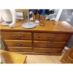 PINE  6 DRAWER DRESSER