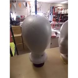 MANNEQUINN HEAD - STYROFOAM WITH STAND - NO FACE