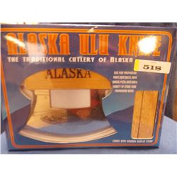 ALASKA ULU KNIFE WITH STAND - NEW