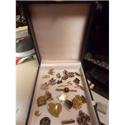 LARGE LOT OF PINS AND TIE CLIPS