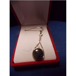PENDANT - BEZEL  POLISHED AGATE IN STERLING SILVER SETTING -  925