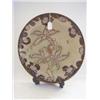 Image 1 : A SATSUMA 'TAIZAN' CIRCULAR WALL PLAQUE , Meiji period, branch design on a crackle glaze ground,...