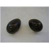 Image 1 : TWO POLISHED HARDSTONE EGGS, height of largest 9cm (2)  20-30...