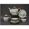 Image 1 : AN EGGSHELL PORCELAIN TEA SET, 20th Century, teapot, cream, sugar, six cups/saucers and six tea p...