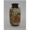 Image 1 : A SATSUMA WARE BALUSTER VASE, 20th Century, panels of figures in landscapes, square red seal mark...