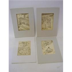 A SERIES OF FOUR BOOKPLATES, after Hokusai 17cm x 11cm (4)  20-30...